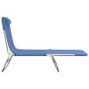 Folding Sun Loungers 2 pcs Textilene and Steel – Blue