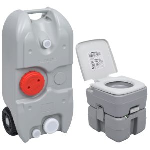 Portable Camping Toilet and Water Tank Set