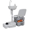 Portable Camping Toilet and Handwash Stand Set with Water Tank