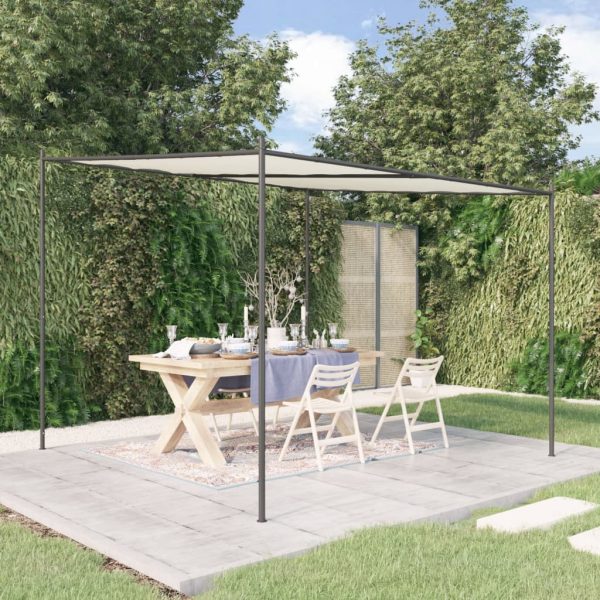 Gazebo 3×3 m 180 g/m² Fabric and Steel – White