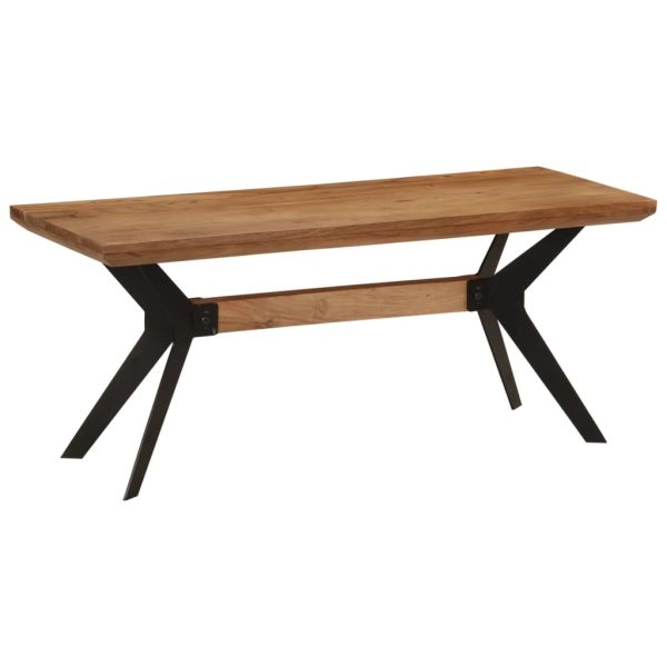 Dining Bench 110x40x46 cm Solid Wood Acacia and Steel