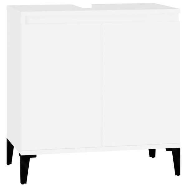 Sink Cabinet 58x33x60 cm Engineered Wood – White