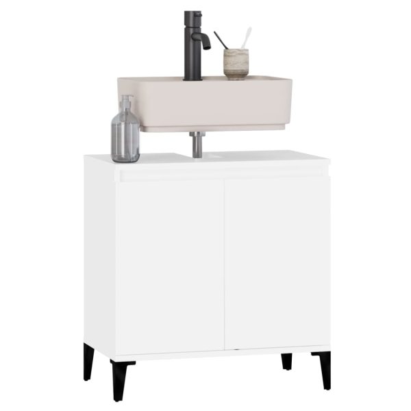 Sink Cabinet 58x33x60 cm Engineered Wood – White