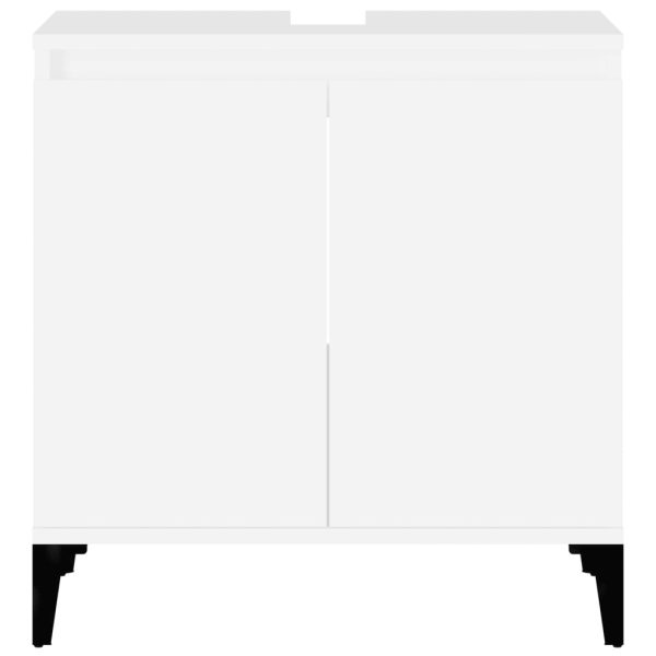 Sink Cabinet 58x33x60 cm Engineered Wood – White