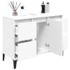 Sink Cabinet 80x33x60 cm Engineered Wood – White