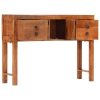 Console Table 120x32x80 cm Solid Rough Wood Acacia