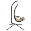 Garden Swing Chair with Cushion Oxford Fabric and Steel – Cream