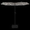 Double-Head Parasol with LEDs Sand 316×240 cm – White