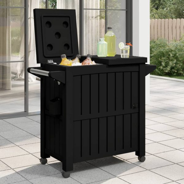 3-in-1 Serving Cart Black Polypropylene