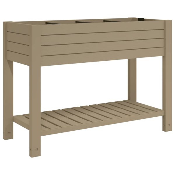 Garden Raised Bed 110x45x79 cm Polypropylene – Light Brown