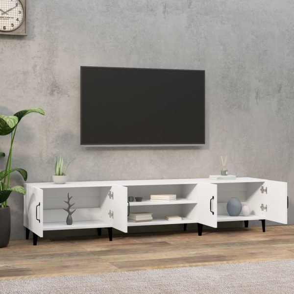 TV Cabinet 180×31.5×40 cm Engineered Wood – White