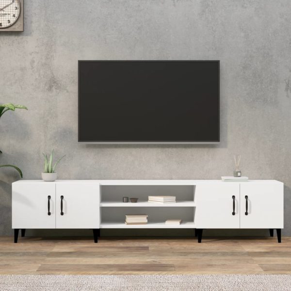 TV Cabinet 180×31.5×40 cm Engineered Wood – White