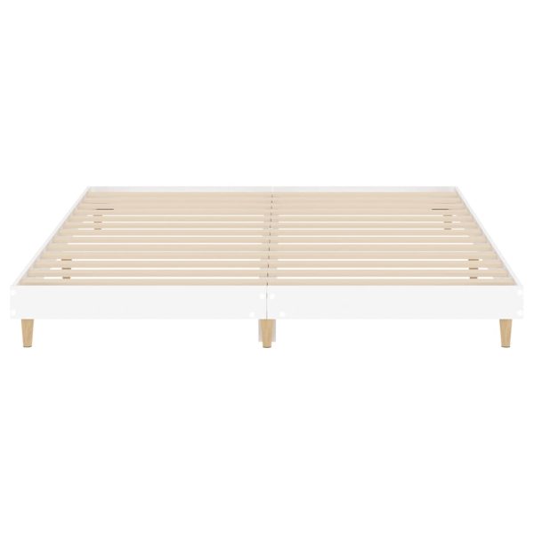 Bed Frame Engineered Wood – KING, White