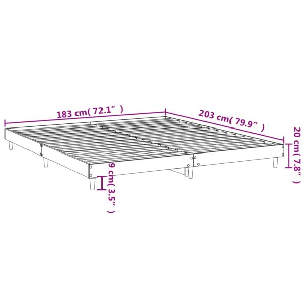 Bed Frame Engineered Wood – KING, White