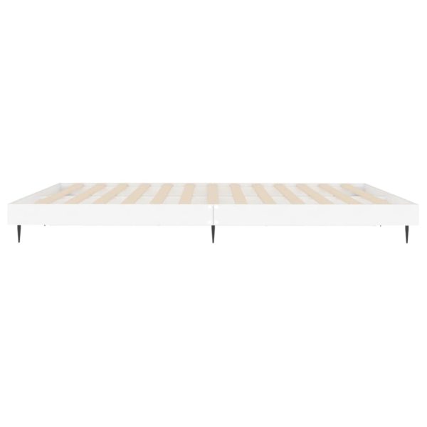 Bed Frame Engineered Wood – QUEEN, White