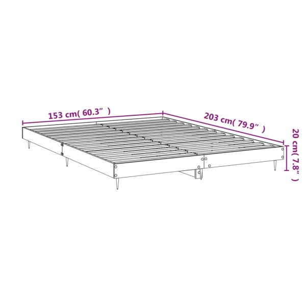 Bed Frame Engineered Wood – QUEEN, White