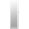 Mirror Jewellery Cabinet with LED Lights Wall Mounted White