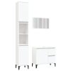 3 Piece Bathroom Furniture Set Engineered Wood – White