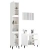 3 Piece Bathroom Furniture Set Engineered Wood – White