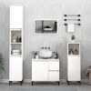 3 Piece Bathroom Furniture Set Engineered Wood – White