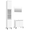 3 Piece Bathroom Furniture Set Engineered Wood – White