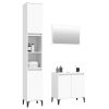 3 Piece Bathroom Furniture Set Engineered Wood – White