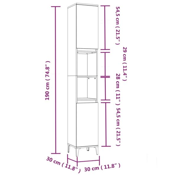 3 Piece Bathroom Furniture Set Engineered Wood – White