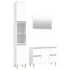 3 Piece Bathroom Furniture Set Engineered Wood – White