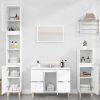 3 Piece Bathroom Furniture Set Engineered Wood – White