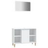 2 Piece Bathroom Furniture Set Engineered Wood – White