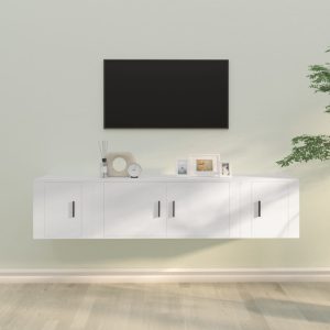 3 Piece TV Cabinet Set Engineered Wood