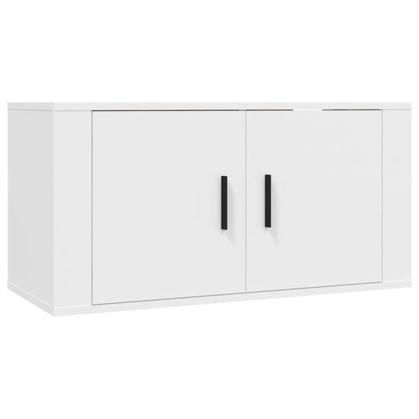 6 Piece TV Cabinet Set Engineered Wood – White