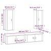 4 Piece TV Cabinet Set Engineered Wood – White