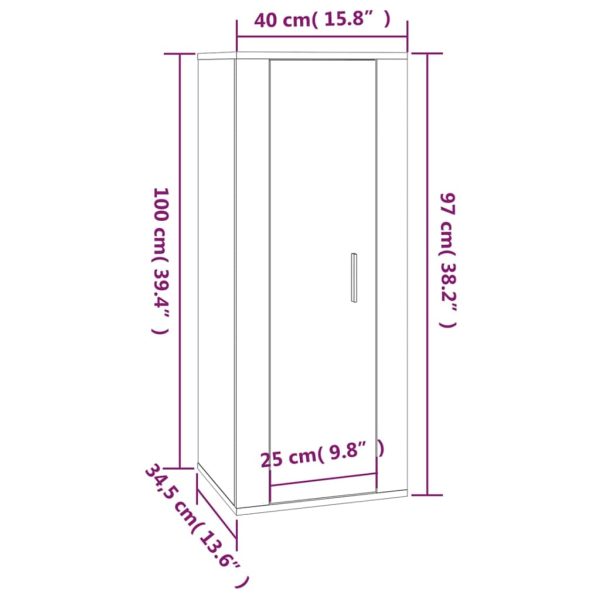 4 Piece TV Cabinet Set Engineered Wood – White