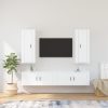 4 Piece TV Cabinet Set Engineered Wood – White