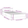 Bed Frame Dark Grey 107×203 cm King Single Size Fabric