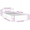 Bed Frame Black 107×203 cm King Single Size Faux Leather