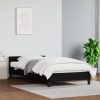 Bed Frame Black 107×203 cm King Single Size Faux Leather