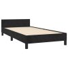 Bed Frame Black 107×203 cm King Single Size Velvet