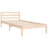 Bed Frame with Headboard 92×187 cm Single Solid Wood