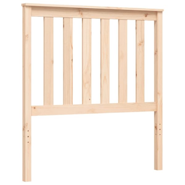 Bed Frame with Headboard 92×187 cm Single Solid Wood