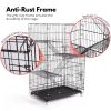 Four-Level Pet Rabbit Bird Cage with Hammock (Black)