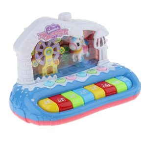 Kids Toy Musical Ferris Wheel Piano Keyboard (Blue) GO-MAT-111-XC