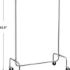 Heavy Duty Clothes Rack on Wheels Metal Chrome Extendable