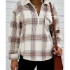 Azura Exchange Plaid Half Zip Sweatshirt with Chest Pocket – 2XL