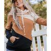 Azura Exchange Cozy Colorblock Hoodie with Side Pockets – L