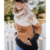 Azura Exchange Cozy Colorblock Hoodie with Side Pockets – L