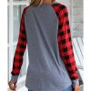 Azura Exchange Raglan Plaid Long Sleeve Top – 2XL