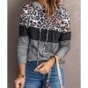 Azura Exchange Leopard Colorblock Hoodie – M