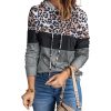 Azura Exchange Leopard Colorblock Hoodie – M